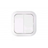 Выключатель 2 клав. (cкрытый, 6А) белый, Гармония, BYLECTRICA