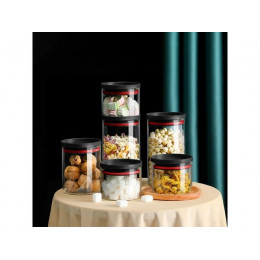 Банка для сыпучих продуктов стеклянная 1000 мл, серия CHEF, PERFECTO LINEA