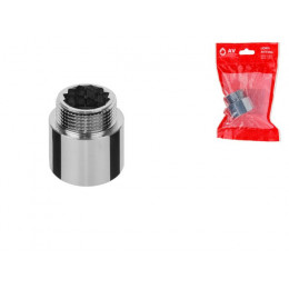 Удлинитель 1" вн.-нар. х 20 мм усиленный ХРОМ, AV Engineering (инд. упак.)