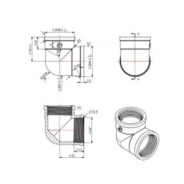 Колено 1" вн.-вн., AV Engineering (инд. упак.)