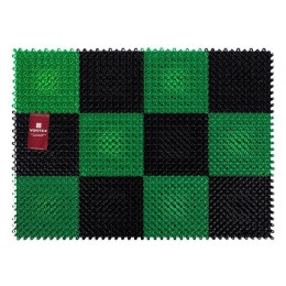 Коврик придверный, 42х56 см, "Травка", черно-зеленый, VORTEX