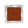 Выключатель 1-клав. (скрытый, без рамки, пруж. зажим) вишня, RITA, MUTLUSAN