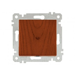 Выключатель 1-клав. (скрытый, без рамки, пруж. зажим) вишня, RITA, MUTLUSAN