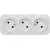 Розетка 3-ая (открытая, б/з) белая, Bailly, LEIDEN ELECTRIC
