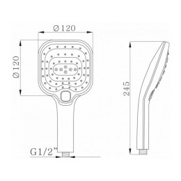Душевая лейка, 3-функц. AVSSS-032 AV Engineering