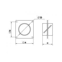 Муфта воздуховода 2521 круглых каналов d=125мм с обр. клапаном ZERNBERG