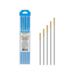 Электрод вольфрамовый золотой WL-15, Ф 2,0 мм (набор 5 шт) SOLARIS