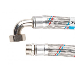 Подводка гибкая для станций водоснабжения, SUS, гайка 1" - штуцер 1" 80см AV Engineering