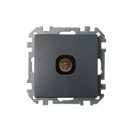 Розетка 1-ая телевизионная (скрытая) графит, Стиль, Bylectrica