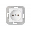 Розетка 1-ая (скрытая, б/з) белая, Уют, Bylectrica