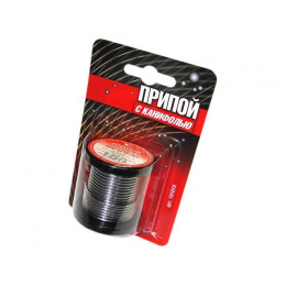 Припой ПОС 61 трубка, катушка ф2мм, с канифолью (100г) в блистере