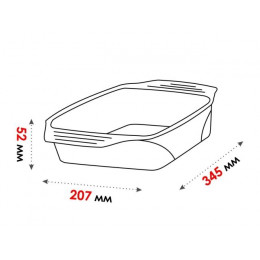 Форма из жаропрочного стекла, 2.2 л, прямоугольная, 345х207х52 мм, PERFECTO LINEA