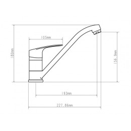 Смеситель для кухни D35-A, серия 250, ECONOCE