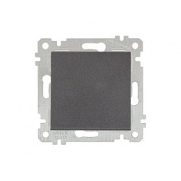 Выключатель 1-клав. (скрытый, без рамки, пруж. зажим) дымчатый, RITA, MUTLUSAN