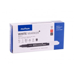Маркер промышл. перманентный фетровый белый MUNHWA