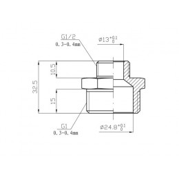 Ниппель ред. 1" нар. х 1/2" нар. ХРОМ, AV Engineering (инд. упак.)