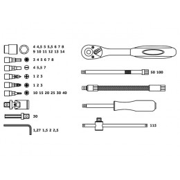 Набор головок и бит 46пр. 1/4" PRO STARTUL (PRO-046)