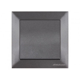 Выключатель 1-клав. (скрытый, винт. зажим) дымчатый, DARIA, MUTLUSAN