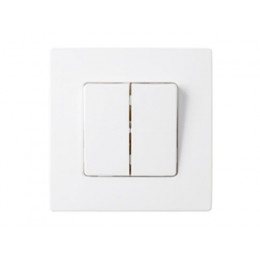 Выключатель 2 клав. (cкрытый, 10А) белый, Мастер, BYLECTRICA