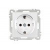 Розетка 1-ая (скр, б/рамки, с/з) белая, CANDELA (DARIA), MUTLUSAN