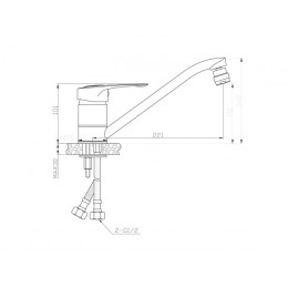 Смеситель для кухни (Lt) D40, серия XAN AV Engineering