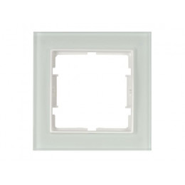 Рамка 1-ая белое стекло ELITRA, MUTLUSAN