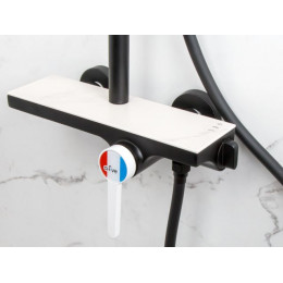 Душевая система (Lt) D35, серия Rose черный + белый, a-five