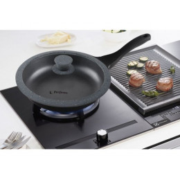 Крышка стеклянная, 260 мм, с силиконовым ободом, круглая, Handy Plus (Хенди Плюс), PERFECTO LINEA