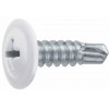 Саморез 4.2х16 мм с прессшайбой, цинк, со сверлом, RAL 9003 (14000 шт в коробе) STARFIX