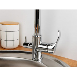 Смеситель для кухни (Lt) D35, серия Iris с краном для пит. воды хром, a-five