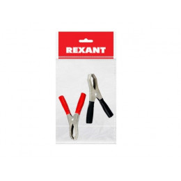 Зажим «крокодил», длина 98 мм, ток 50A, (2шт.) (пакет) REXANT