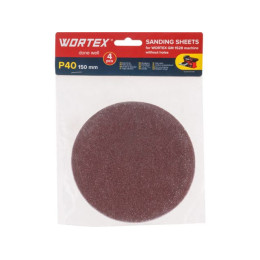 Шлифлист 150мм P40 без отв. 4 шт. для станка WORTEX GM 1528