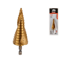Сверло по металлу ступенчатое 4-32 мм HSS TIN GEPARD