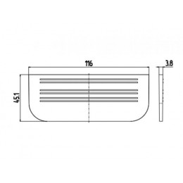 Заглушка для лотков пластиковых Стандарт 100.65 (черный), Ecoteck, Ecoteck, РБ