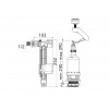 Арматура для смывного бачка с клапаном боковой подачи, AV Engineering
