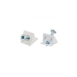 Фиксатор задней стенки с саморезом, белый STARFIX