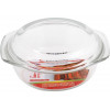 Кастрюля из жаропрочного стекла, 1.5 л, с крышкой, 234х207х100 мм, PERFECTO LINEA