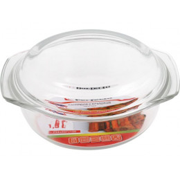 Кастрюля из жаропрочного стекла, 1.5 л, с крышкой, 234х207х100 мм, PERFECTO LINEA