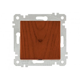 Выключатель 1-клав. двухполюсный (скрытый, без рамки, винт. зажим) вишня, RITA, MUTLUSAN