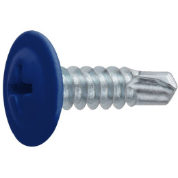 Саморез 4.2х16 мм с прессшайбой, цинк, со сверлом, RAL 5002 (14000 шт в коробе) STARFIX