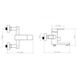 Смеситель для ванны D35-A, серия 210 ECONOCE
