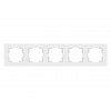 Рамка 5-ая горизонтальная белая, RITA, MUTLUSAN