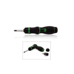 Отвертка реверсивная + биты + адаптер под головки 1/4" 8в1. TOPTUL