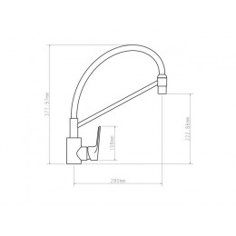 Смеситель для кухни D35-A, серия 290 черный, ECONOCE