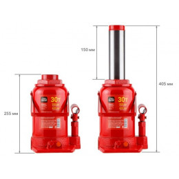 Домкрат гидравлический 30т бутылочный 255-405мм STARTUL AUTO (ST8018-30)