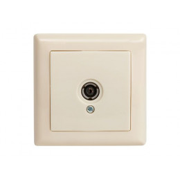 Розетка ТВ (переходная, скрытая) кремовая, DARIA, MUTLUSAN