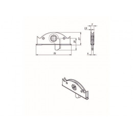 Завертка врезная ЗР-3, цинк STARFIX