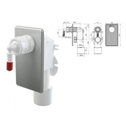 Сифон для сбора конденсата под штукатурку D40, D50, нерж. сталь,  Alcaplast