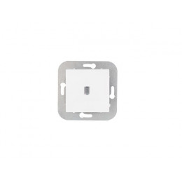 Выключатель 1 клав. (cкрытый, 10А) со световой индикацией, белый, Уют, Bylectrica