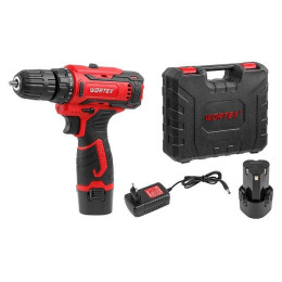 Аккум. дрель-шуруповерт WORTEX BD 1220 Li в чем. 12 В, 30 Н*м, 2х1.5 А*ч, БЗП 10 мм